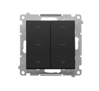 Simon55 Łącznik żaluzjowy podw. (1-0-2) czarny mat