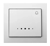 Łącznik zwierny dzwonek podświetlany Kier, biały