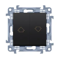 Simon10 Łącznik żaluzjowy czarny mat