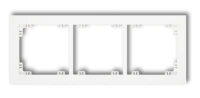 Ramka uniwersalna 3x z tworzywa biały DECO