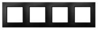 Ramka poczwórna ARIA czarny matowy