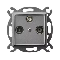 ARIA Gniazdo RTV-SAT końcowe szary mat