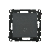 Simon55 Przycisk "dzwonek" czarny mat 10AX