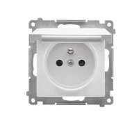 Simon55 Gniazdo poj bez uszczelki biały mat