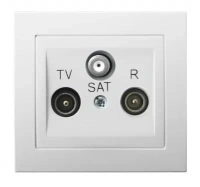 Kier Gniazdo antenowe RTV-SAT białe