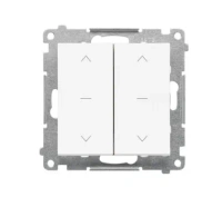 Simon55 Łącznik żaluzjowy podw. (1-0-2) biały mat